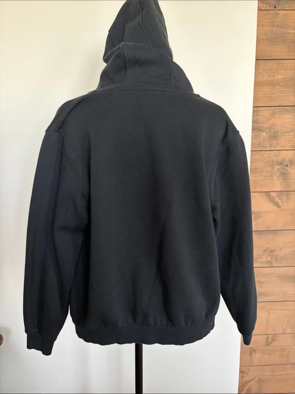 Nike Black Full-Zip Hooded Jacket with White Logo